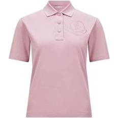 Moncler Polo Shirts Moncler Polo À Logo Brodé - Rose