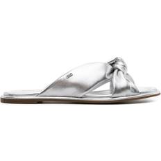 Vrouw - Zilver Slippers Flared Broek - Zwart