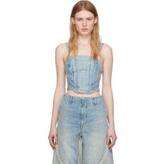 Amiri Tank Tops Amiri Blue Corset Denim Tank Top True Blue