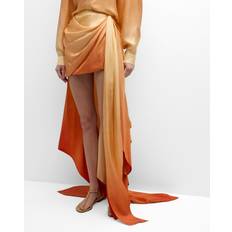 Korta kjolar - Orange Zimmermann Tranquility Asymmetric Silk Mini Skirt