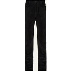 Prada Jeans Prada Mens Black Brand-plaque Straight-leg Velvet-denim Jeans BLACK