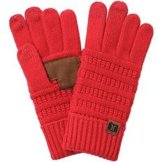 Red Gloves & Mittens ManxiVoo Sold by: Hooplkongol, Manxivoo Gloves for Cold Weather Women Winter Screen Gloves Warm Lined Knit Gloves Elastic Cuff Winter Winter Gloves Women Red One