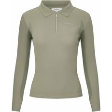 LeMieux Long Sleeve Sport Womens Polo Shirt Fern