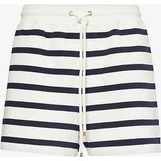 Men - Stripes Trousers & Shorts Frame Womens VYDrawstring-waist Striped Cotton-blend Shorts NAVY MULTI