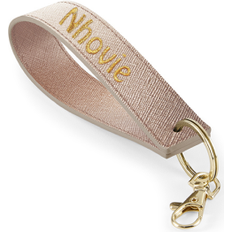 Pink Keychains BagBase Nøglering med navn - Rose Gold