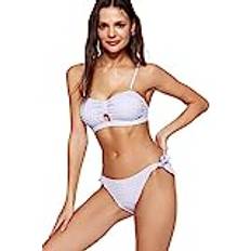 Elastan/Lycra/Spandex Bikini-Sets Trendyol Collection Damen Pusik Textured Bikini Baby Badebekleidung, Flieder, DE