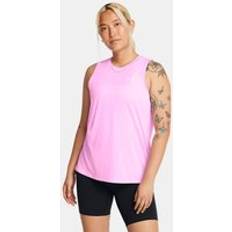 Pink - Women Tank Tops Under Armour Tech Twist Sleeveless T-shirt Pink Woman