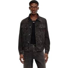 Diesel Herr Ytterkläder Diesel Giacca trucker regular Giacche in denim Uomo Nero