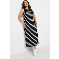 Yours Sleeveless Swing Maxi Dress Black