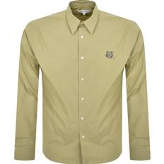 Maison Kitsuné Maison Kitsune Long Sleeve Fox Head Shirt Khaki