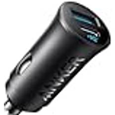 Anker USB-C Car Charger, 30W 2-Port Type-C Car Adapter, iPhone Car Charger with PowerIQ 3.0, for iPhone 15/14/13/12 Series, Samsung Galaxy S23/S22/S21 Series, iPad Pro, AirPods, and More