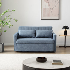Latitude Run Lateresa Blue Sofa 54" 2 Seater