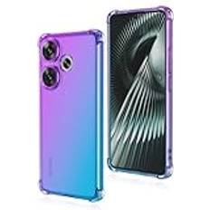 Comaku Xiaomi Poco F6 Fodral – UltraläTt Slim TPU Telefonfodral med StöTsäKert Skydd, Elegant Gradient Transparent Mobilskydd för Xiaomi Poco F6 lila blå