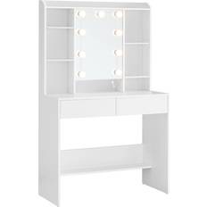 Dressing Tables on sale Vasagle RDT126W02 White Dressing Table 40x90cm