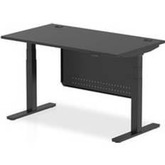 Steel Writing Desks Air Modesty Black Top Ports Writing Desk