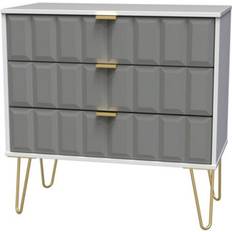 B&Q Grey Chest of Drawers B&Q Cube Ready Assembled Chest of Drawer