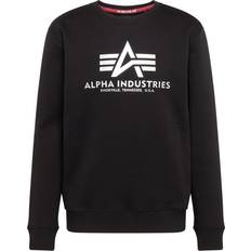 Silbrig - Sweatshirts Pullover Alpha Industries Sweatshirt schwarz weiß