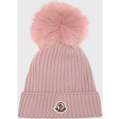 Moncler Damen Bekleidung Moncler Enfant Bonnet Mit Kunstpelz-Bommel - Rosé