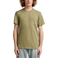 Linen T-shirts Lucky Brand Men's Linen Short Sleeve Pocket Crew Neck T-Shirt, Olivine