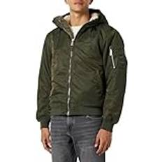 Schott Doppelt Sherpa Hoodie Mit Reißverschluss - Vert