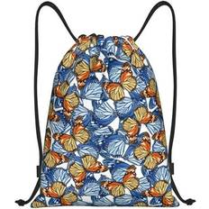 Multicolored Gymsacks Bingfone Drawstrings Backpacks - Colorful Butterfly1