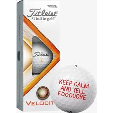 Titleist velocity golfbolde Titleist Velocity - Golfbolde med Tekst (3-pack)