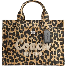 Cargo Tote Bag With Leopard Print - Silver/Leopard