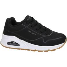 Skechers Leather Trainers Skechers Girl's UNO Stand On Air Trainers - Black