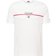 Tommy Hilfiger Hvid T-shirt med stribet logo