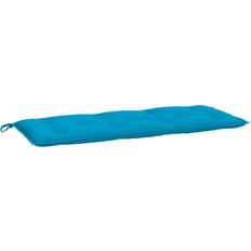 Plast Havebænke Havemøbler vidaXL Hynde Til 120x50x7 cm Oxfordstof Lyseblå Havebænk