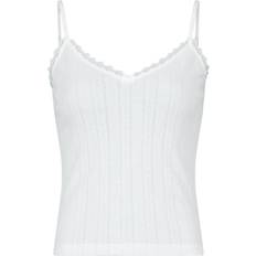 Neo Noir Lindsay Pointelle Top - White