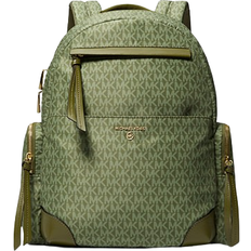 Michael Kors Prescott Large Signature Logo Print Woven Backpack - Smokey Olive