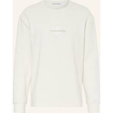 Herren - Natur T-Shirts Calvin Klein Jeans Lässiges Longsleeve mit Label-Stitching - Offwhite