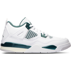 33½ Basketballsko Børnesko NIKE Jordan 4 Retro PS - White/White/Neutral Grey/Oxidized Green