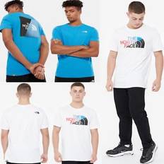 Men - Transparent Tops The North Face Mens Bad Glasses T-shirt in Clear Blue TNF Black Cotton