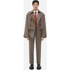 Men - Multicoloured Coats Bottega Veneta Wool Twill Trench Brown Man Wool