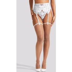 Bianco Collant Ann Summers Thin Welt Plain Top Stockings White