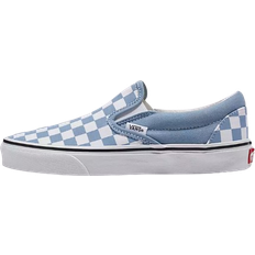 Men - Vans Checkerboard Sneakers Vans Classic Slip-On Checkerboard - Dusty Blue