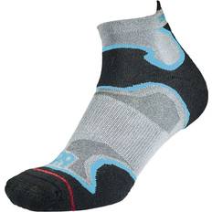 Silver Socks 1000 Mile 1000 Mile Socks Mens Fusion Ankle Repreve Padded Anti Blister Silver Kingfisher Blue 12-14