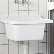 Lavabos de baño vidaXL Fregadero Lavabo De Pared Resina 50x35x24 cm