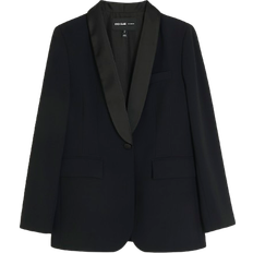 River Island Hauts River Island Shawl Collar Tux Blazer - Black