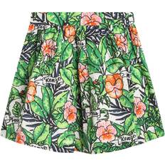 Kenzo Blommig Kjol Mint Green Blommor Hålmönster