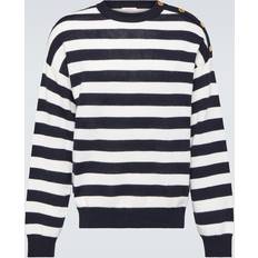 Valentino Multifärgade Överdelar Valentino Striped cotton and wool sweater multicoloured