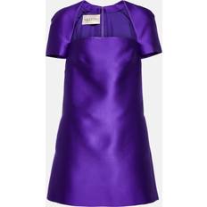 Valentino Blåa Klänningar Valentino Duchesse satin minidress purple
