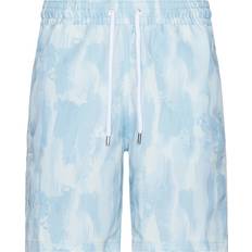 Maillots de bain on sale Frescobol Carioca Board Seascape Print Swim Shorts - Baby Blue