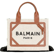 Totes & Shopping Bags Balmain B-Army Small Canvas Shopping Bag - Brown