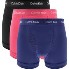 Calvin Klein Cotton Stretch Wicking Trunks 3-pack - Wildflower/Hideaway Blue/Black