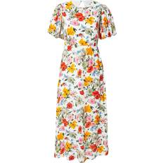 Oasis Kleid elfenbein hellblau orange hellpink