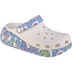 Crocs Classic Crush Clog - White/Multi Butterfly