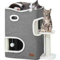 Cave, Cat Beds for Indoor Cats, Cat House with Cat Scratching Post & Ball Basic